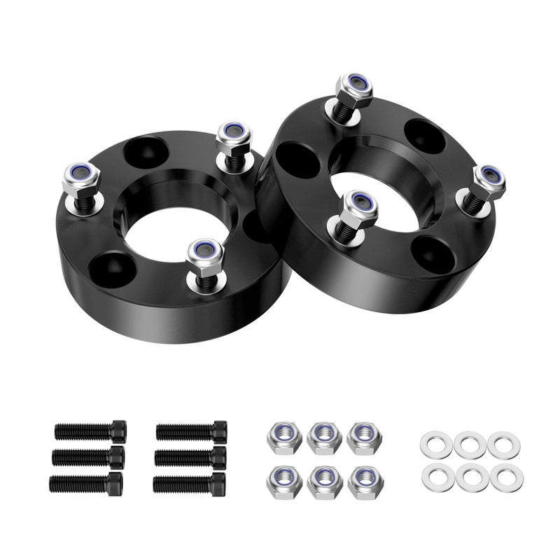 Richeer 2 inch Leveling Lift Kit Compatible with 2006-2026 Ram 1500 4WD,2005-2011 Dakota 2WD/4WD,2006-2009 Raider 2WD/4WD Forged Front Strut Spacers Raise the Front of your Pickup by 2" - Image 1